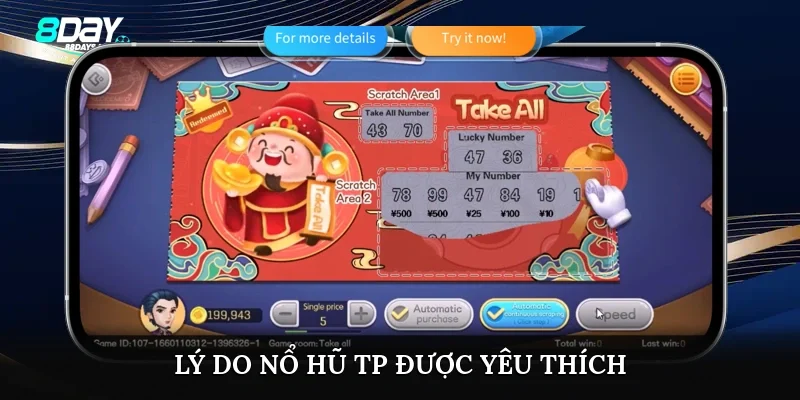 Lý do nổ hũ tp được yêu thích
